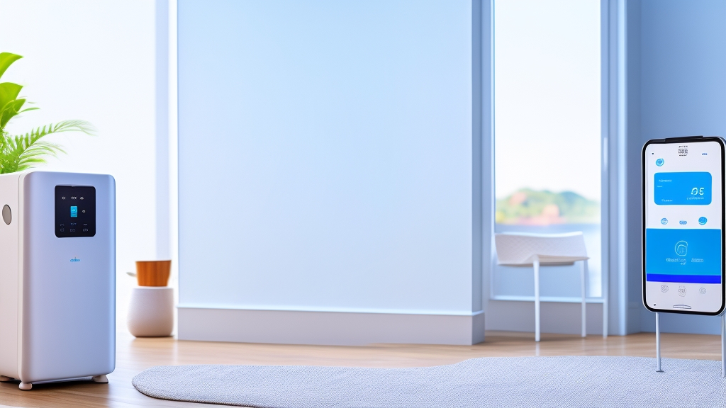 Modern okos páramentesítő digitális kijelzővel WiFi kapcsolattal és okostelefon alkalmazással